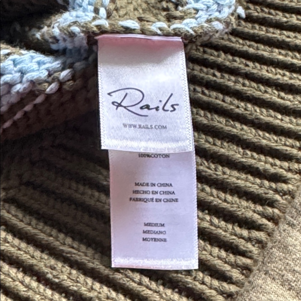nwt rails alise stripe cotton crewneck sweater - Picture 4 of 6